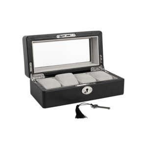 Coffret 4 montres gainé croûte de cuir