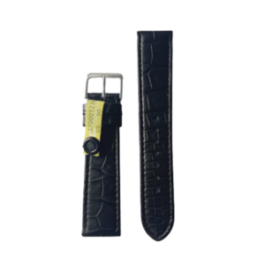 Bracelet Montre Noir Alligator Véritable 20 mm